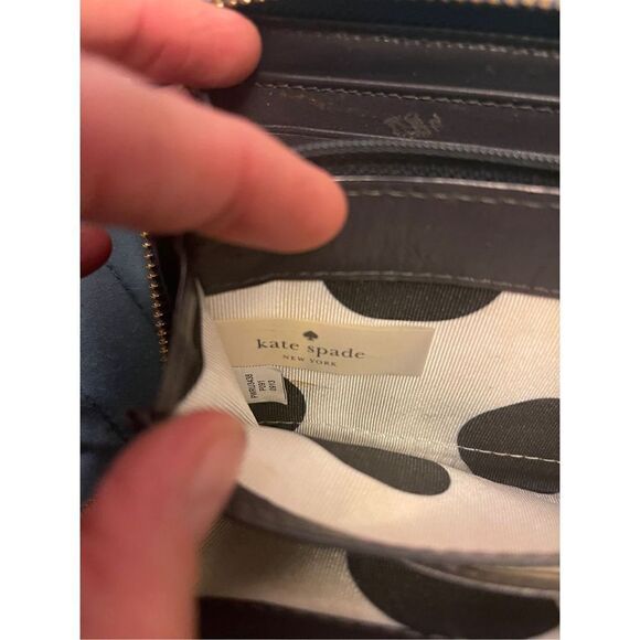 Kate Spade Zip Around Wallet - Blue Leather - Picture 5 of 6